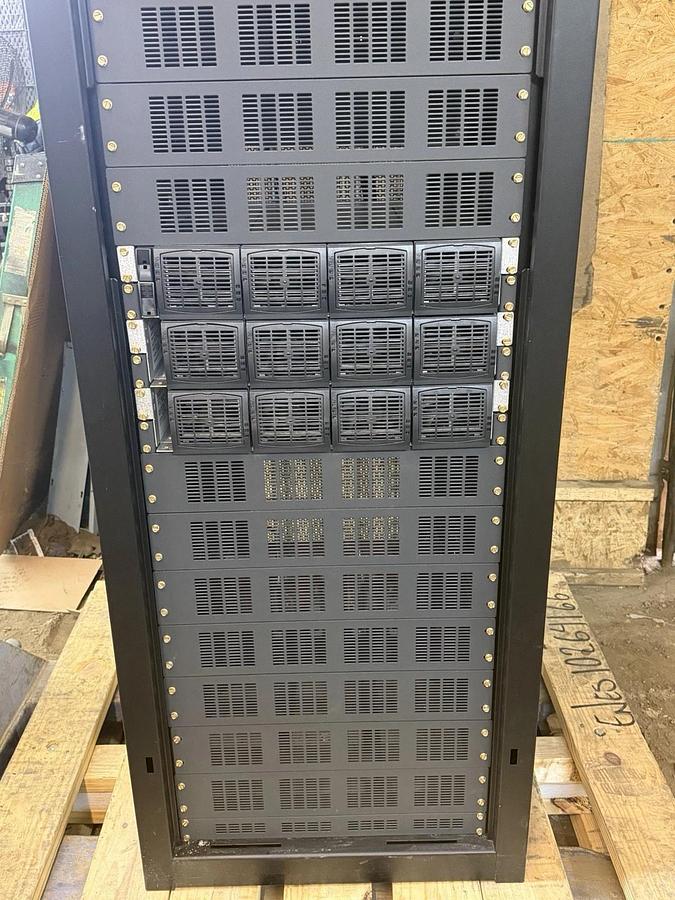 Used ALPHA MODULAR UPS CABINET AMPS80-3-30 80HP 0200018 208V 88 AMP W/ BYPASS SWITCH