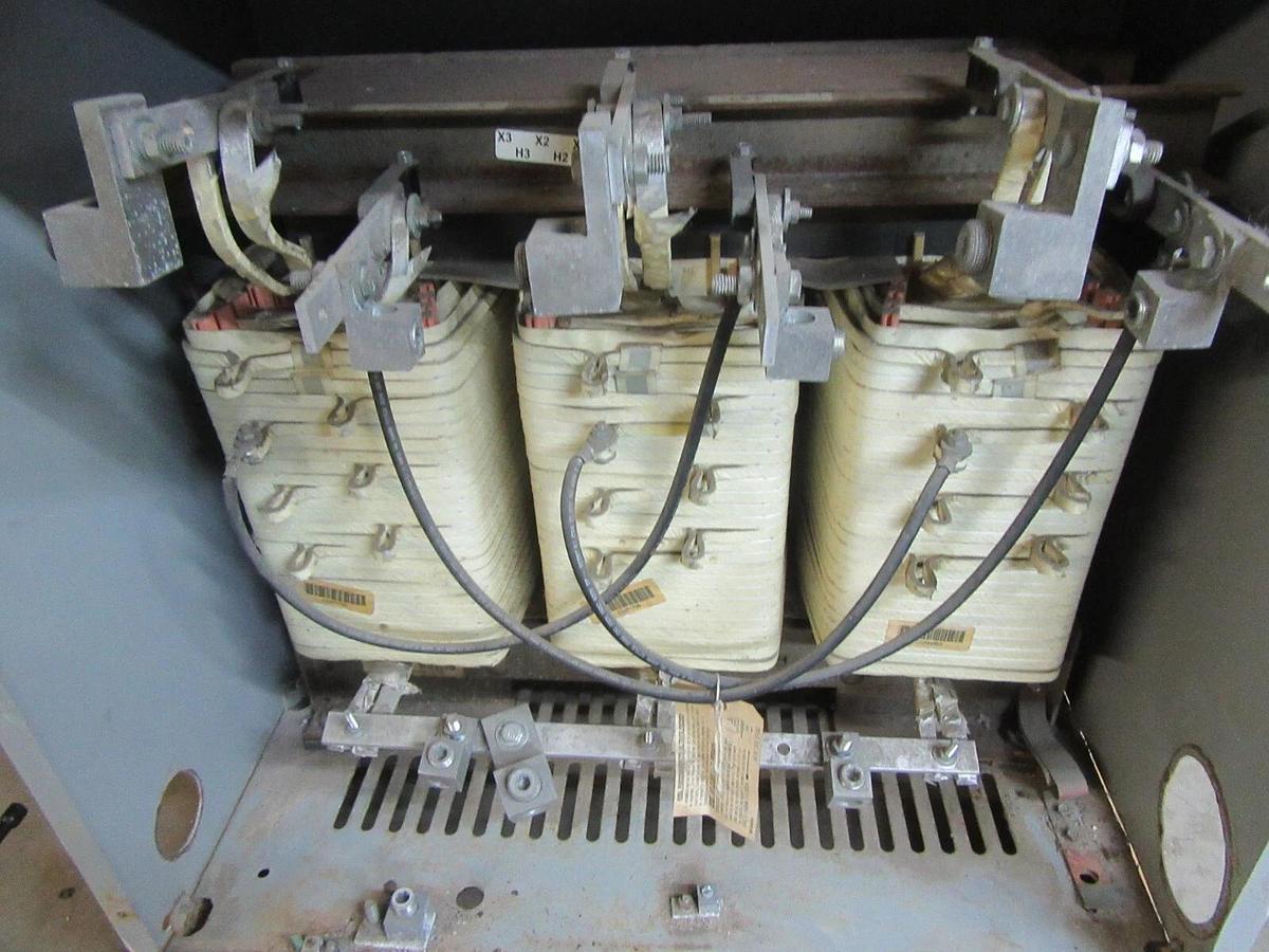 Used GE TRANSFORMER 9T83B3875 112.5 KVA PRI: 480 VOLT SEC: 208/120 VOLT 3-PHASE