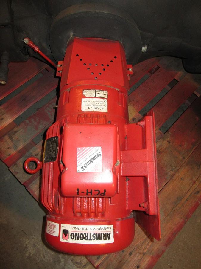 Used ARMSTRONG SPLIT COUPLED VERTICAL PUMP 15HP 1760 RPM 6 IN X 8 IN BALDOR MOTOR