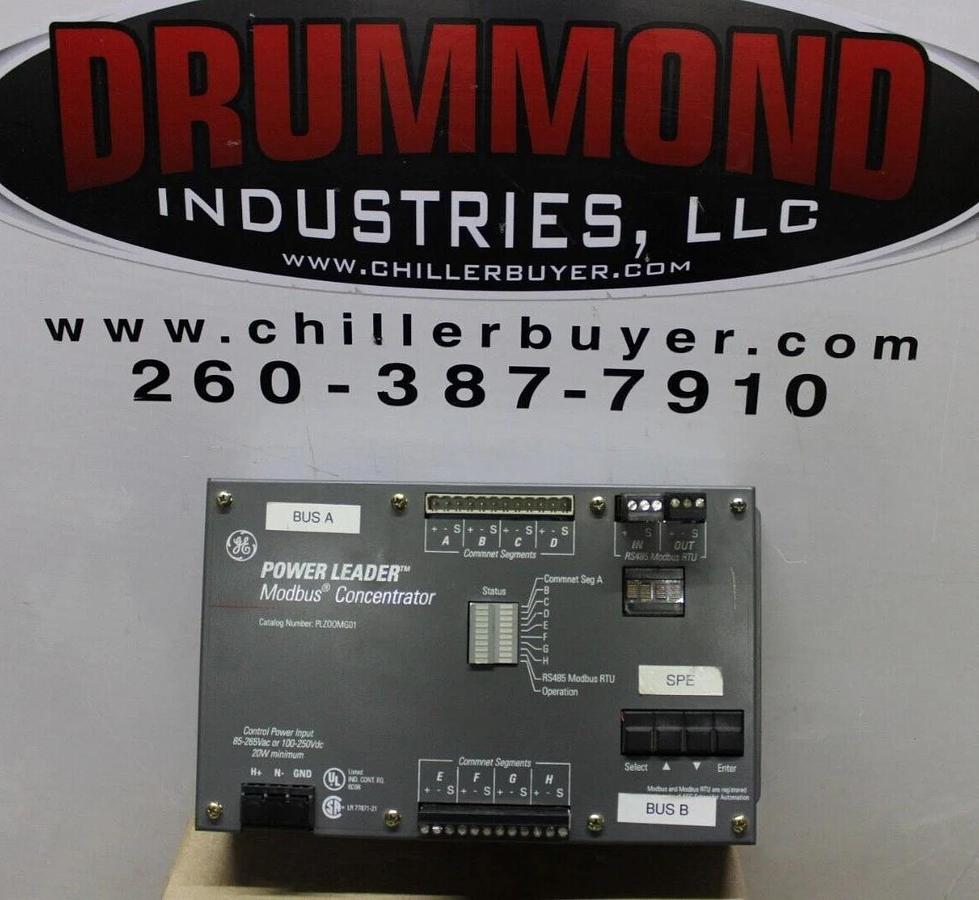 Used GE POWER LEADER MODBUS CONCENTRATOR PLZOOMG01 265VAC 250VDC 20 WATT