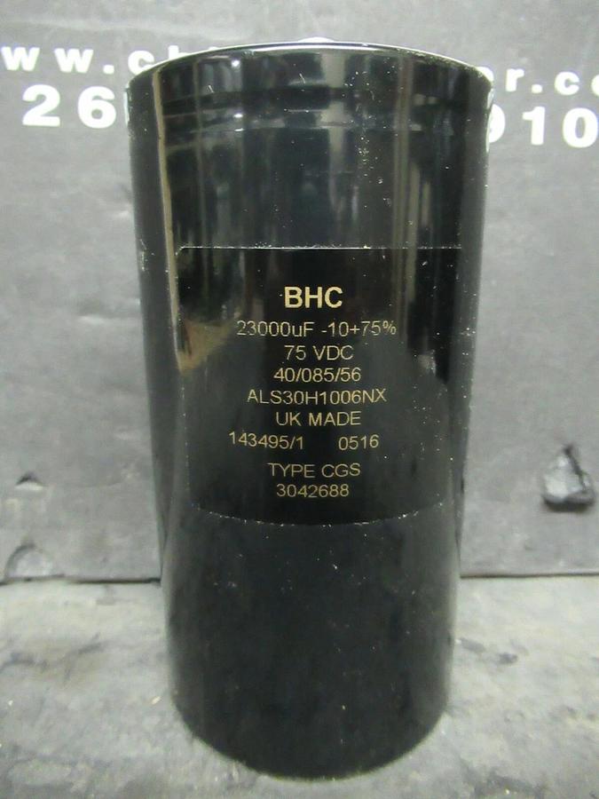 NEW SURPLUS BHC CAPACITOR 23000 uF ALS30H1006NX 75 VDC TYPE CGS ELECTROLYTIC