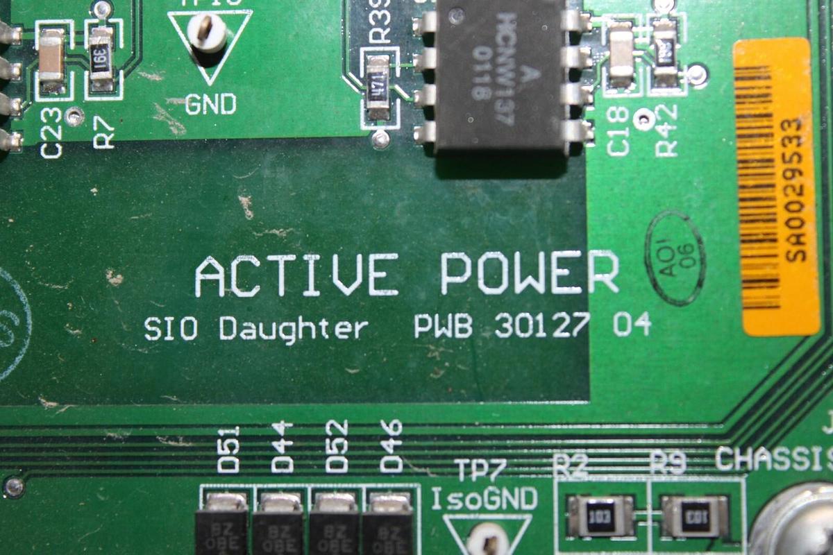 Used ACTIVE POWER SIO DAUGHTER CIRCUIT BOARD 30127-04 30126 REV. E *WARRANTY*