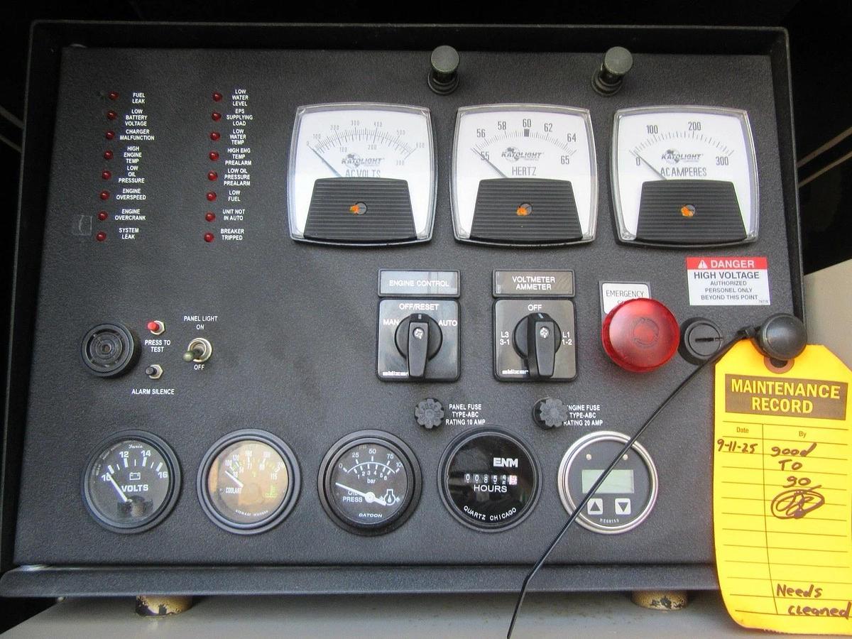 Used 60 KW DIESEL GENERATOR KATOLIGHT 120/240V RE-CONNECTABLE SOUND ENCLOSED 854 HRS