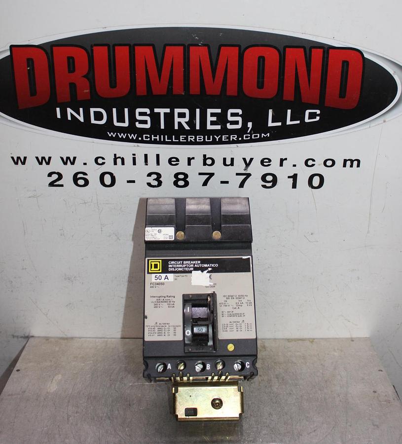 Used SQUARE D I-LINE CIRCUIT BREAKER FA34020 20 AMP 480 VAC 3-POLE