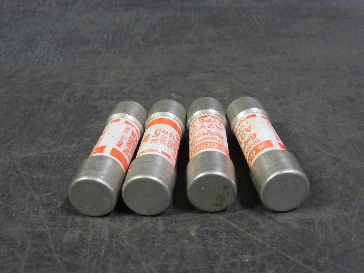 Used (1) A2Y20 GOULD SHAWMUT AMPTRAP FUSE 20 AMP 250 VAC 500 VDC TYPE 1 A2Y20