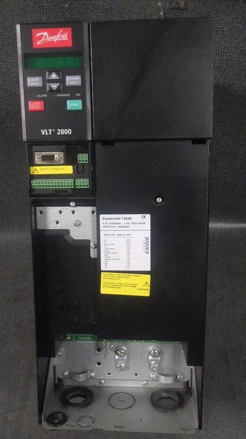 Used DANFOSS VARIABLE SPEED DRIVE VLT 2800 380-480V 27.9-32 AMP 20 HP MODEL: 195N1121