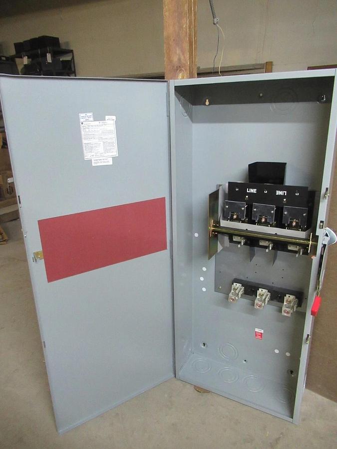 NIB GE 400 AMP HEAVY DUTY SAFETY SWITCH TH3365 TYPE 1 3-POLE 350 HP 600 V