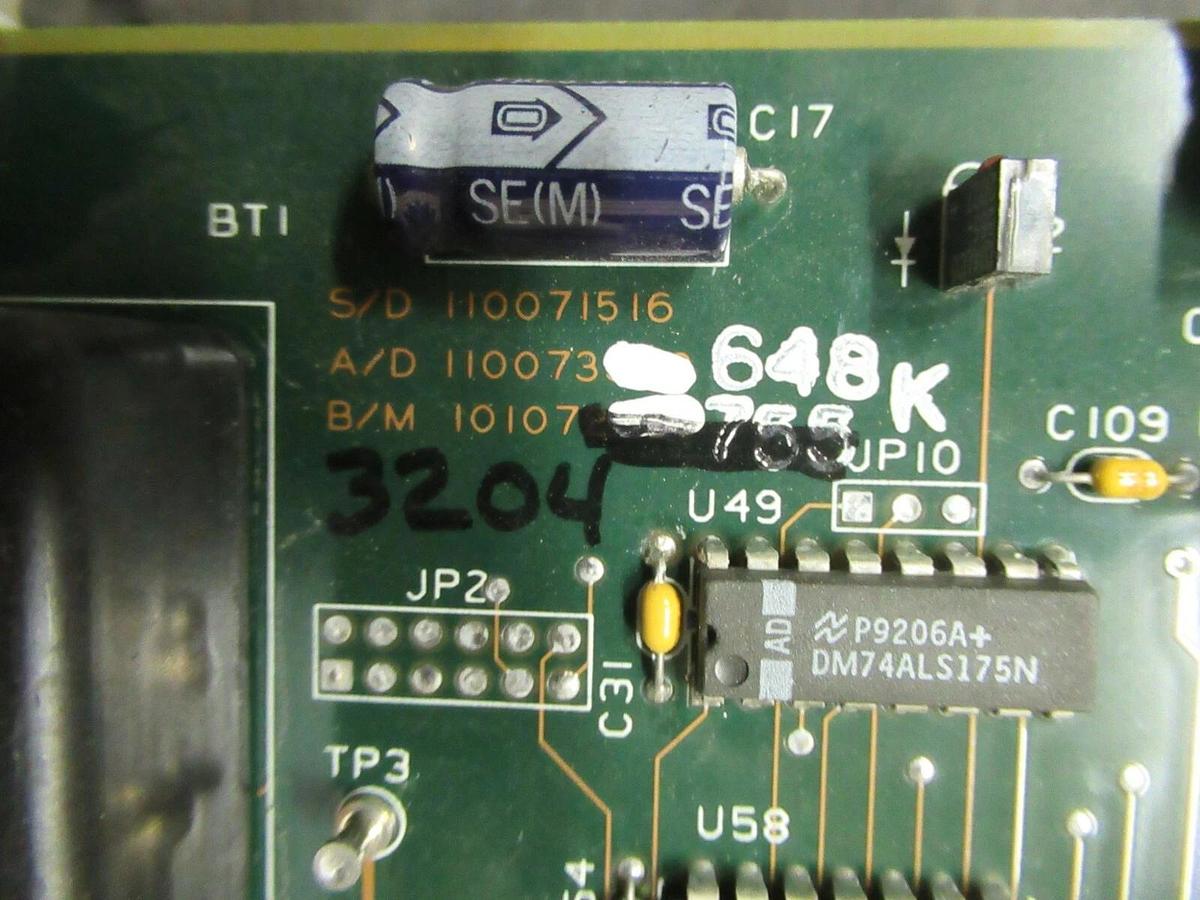 Used EXIDE CCU CIRCUIT BOARD 118302577 REV B S/D 110071516 A/D 110073 B/M 10107