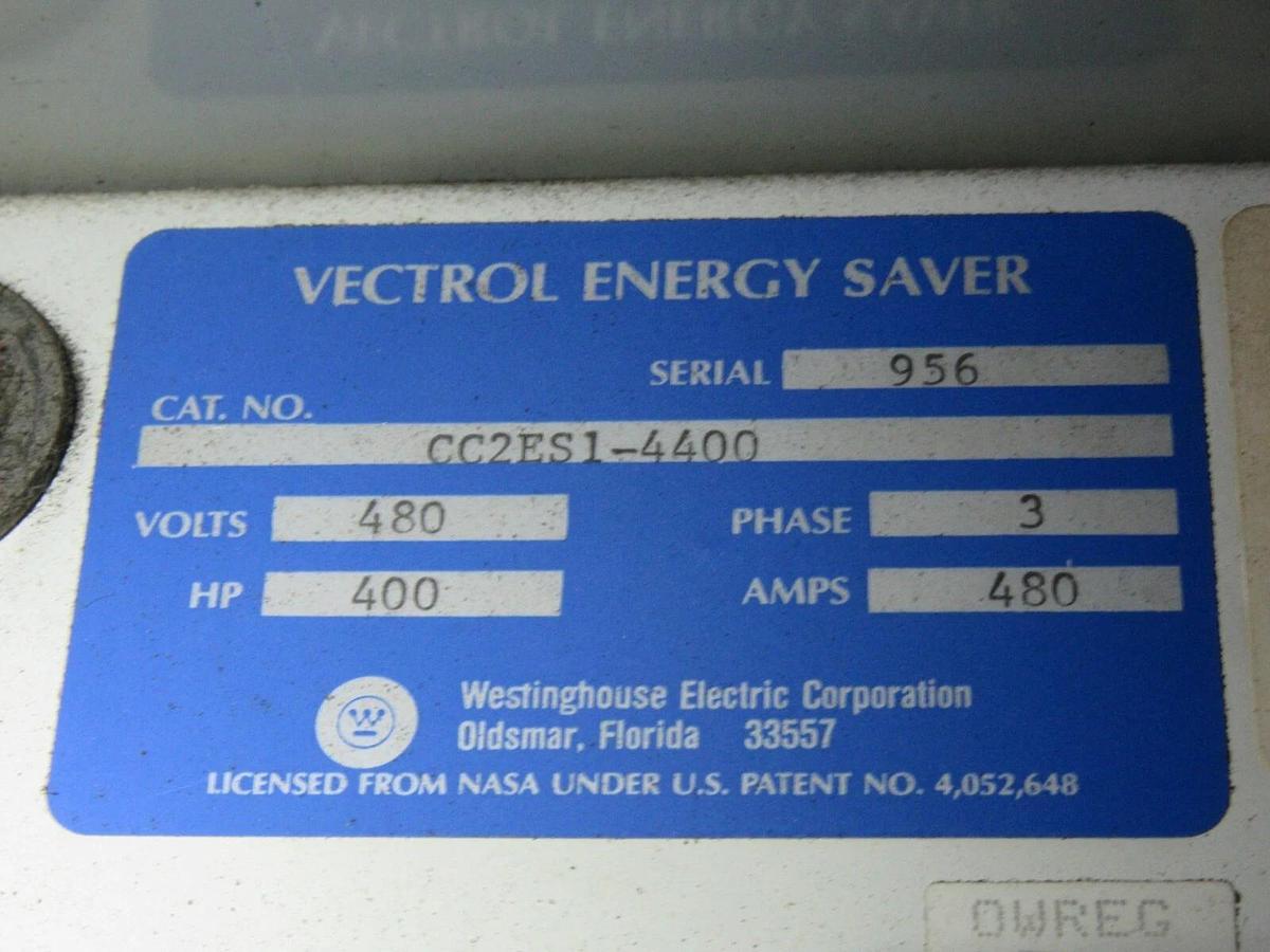 Used WESTINGHOUSE 400 HP 480 AMP SOLID STATE REDUCED VOLTAGE STARTER 480 VAC VECTROL