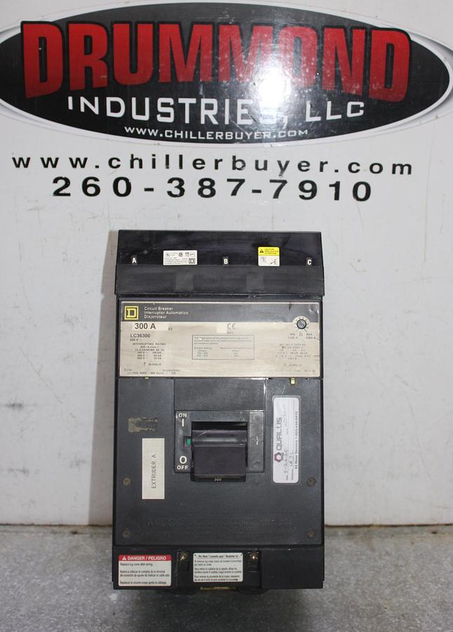 Used SQUARE D POWERPACT I-LINE CIRCUIT BREAKER LJA36400U31X 400 AMP 600 VAC 3-POLE