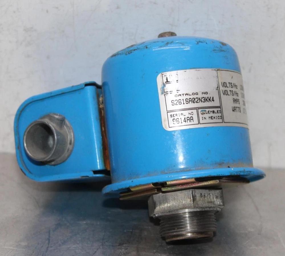 Used ITT SOLENOID GAS VALVE S261SA02N3KK4 120 VAC 0.26 AMP 17.5 WATT 50/60 HZ 25 PSI