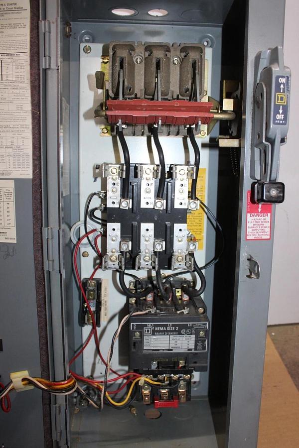 Used SQUARE D FUSIBLE COMBINATION STARTER 8538SDG14 60 AMP NEMA 3R SIZE 2 600V