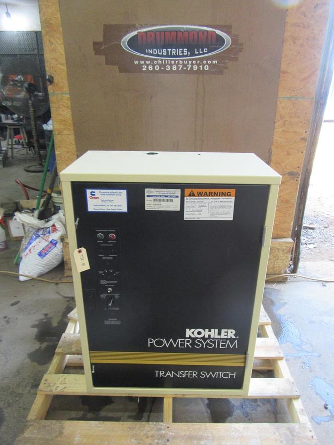 Used 150 AMP KOHLER ASCO ATS AUTOMATIC TRANSFER SWITCH K-164231-150 240 V 1 PH 60 HZ
