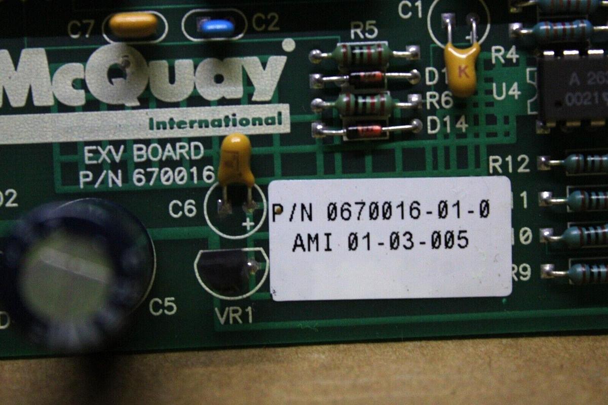 Used MCQUAY CHILLER HVAC EXV CIRCUIT BOARD 0670016-01-0 670016 **WARRANTY**