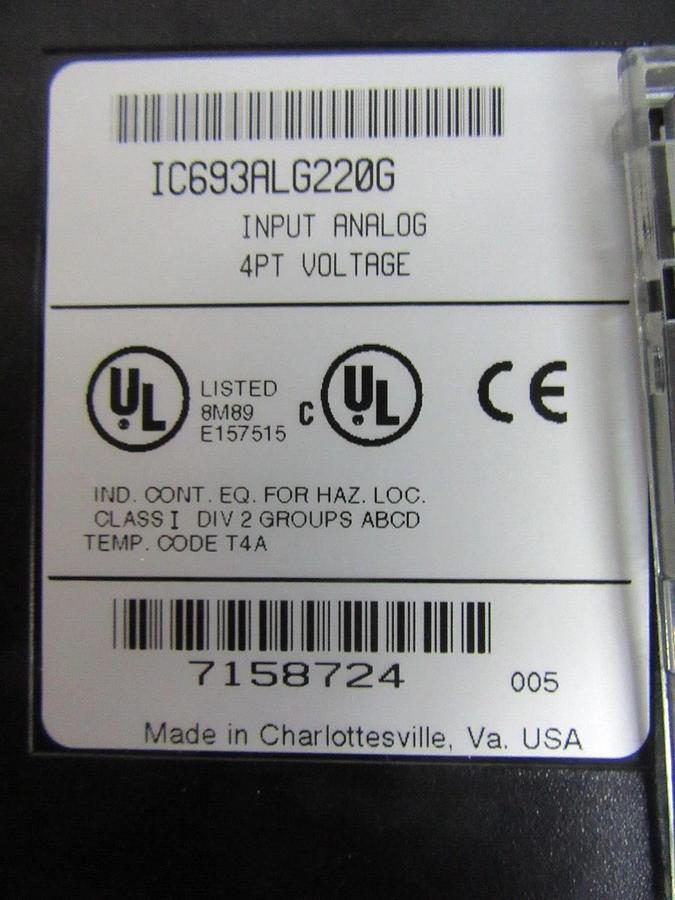 Used GE FANUC INPUT MODULE 4PT VOLTAGE IC693ALG220G **WARRANTY INCLUDED**