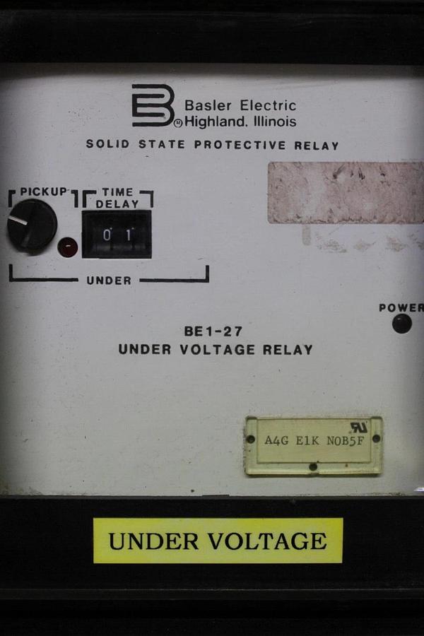 Used BASLER SOLID STATE PROTECTIVE / UNDER VOLTAGE RELAY BE1-27 **WARRANTY**
