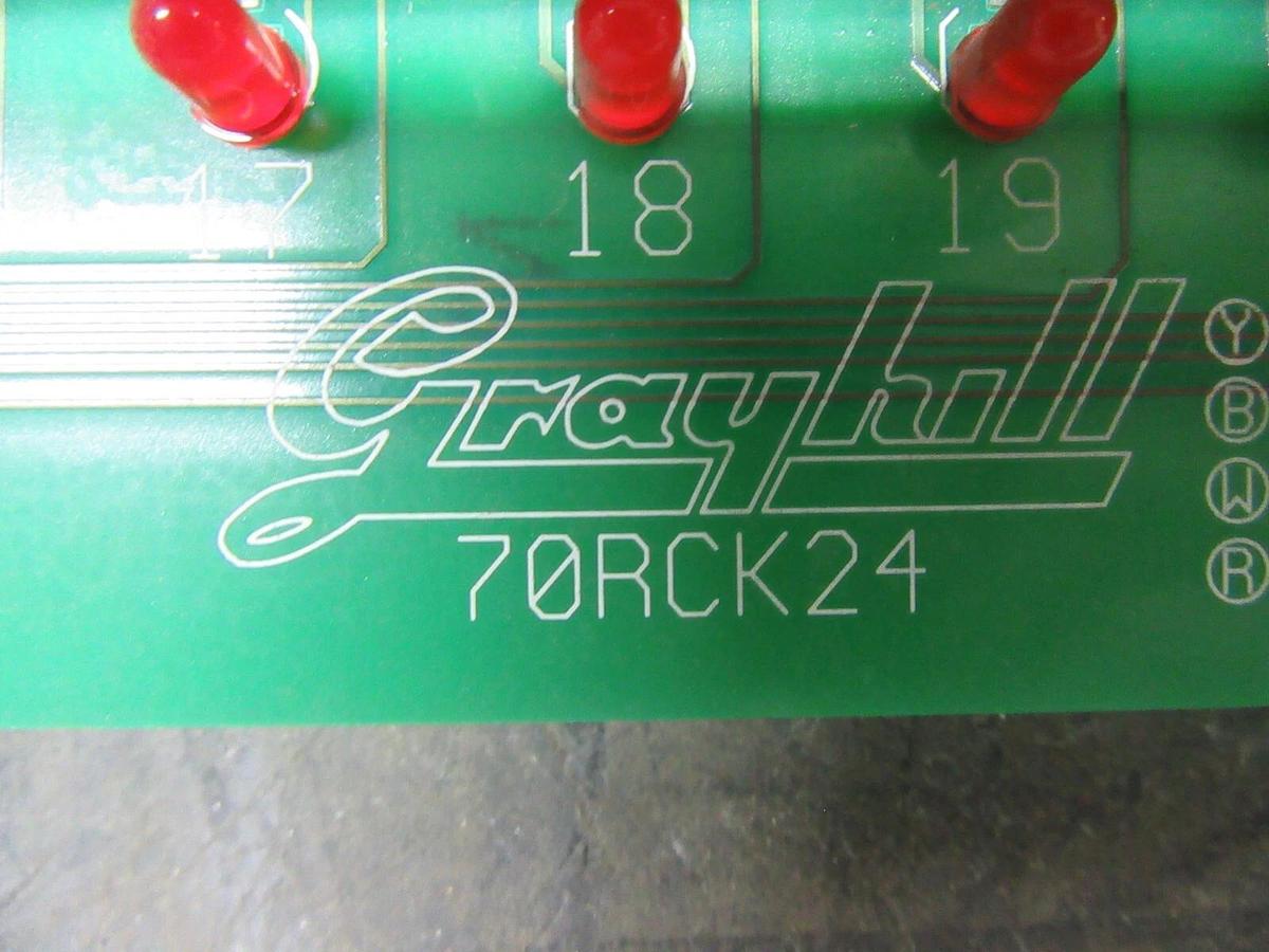 Used GRAYHILL DIGITAL I/O MODULE RACK 24 CHANNEL 70RCK24 70AD3243 REV. E