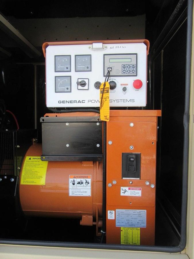 Used 30 KW DIESEL GENERATOR GENERAC 120/240 VOLT ONLY 407 HRS SOUND ENCLOSED VIDEO