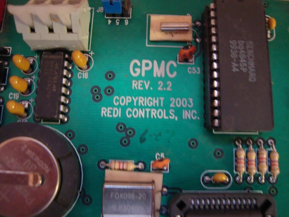 Used REDI CONTROLS REDI PURGE CIRCUIT BOARD & LCD READOUT MODEL: GPMC REV 2.2