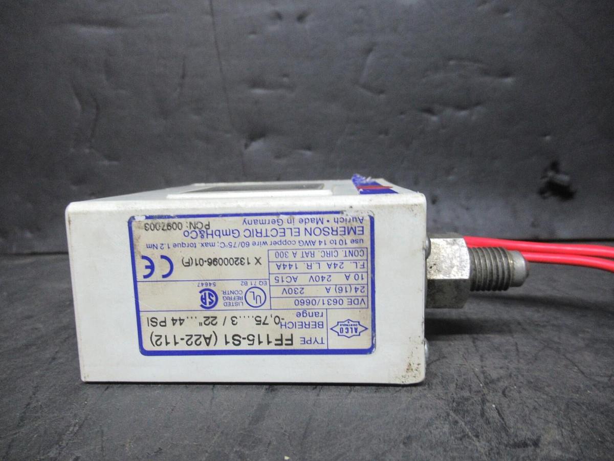 Used ALCO LOW PRESSURE CONTROL FF115-S1 (A22-112) 10 AMP 240 VAC 44 PSI **WARRANTY**