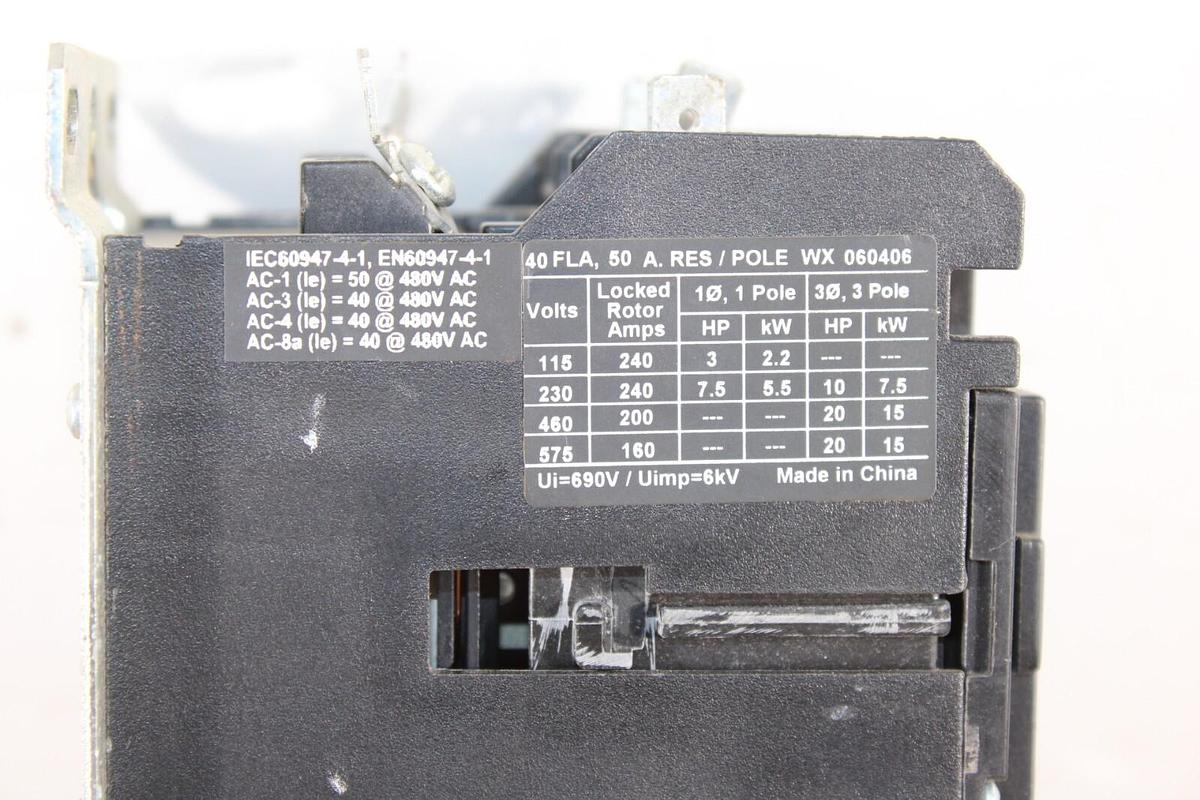 Used EATON CONTACTOR C25DNF340 40 AMP 600 VAC 20 HP 3-POLE **WARRANTY**