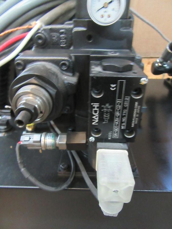 Used SANMOTION SERVO VARIABLE NACHI HYDRAULIC POWER UNIT PVS-2B PUMP 7.5 HP (5.5 KW)