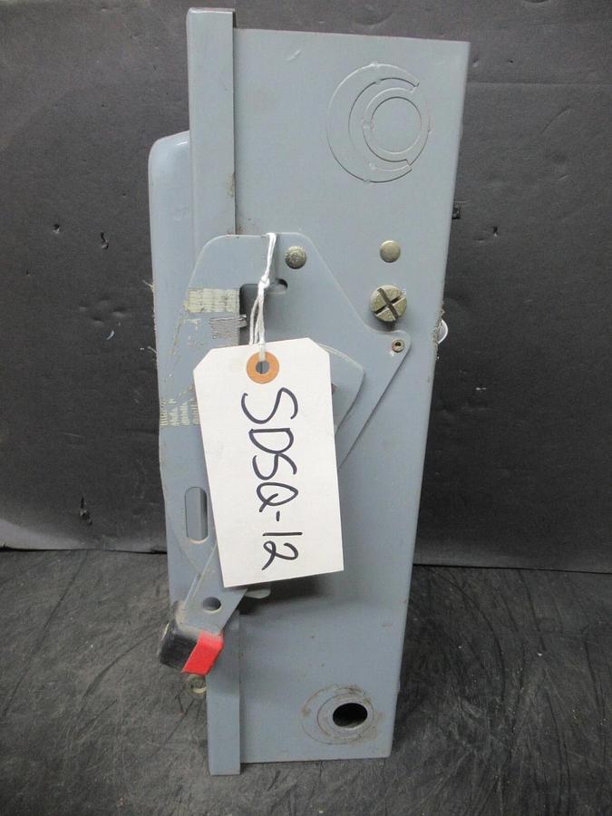 Used SQUARE D SAFETY SWITCH H-363 TYPE 1 ENCLOSURE 60 AMP 60 HP 600 VAC 3-POLE