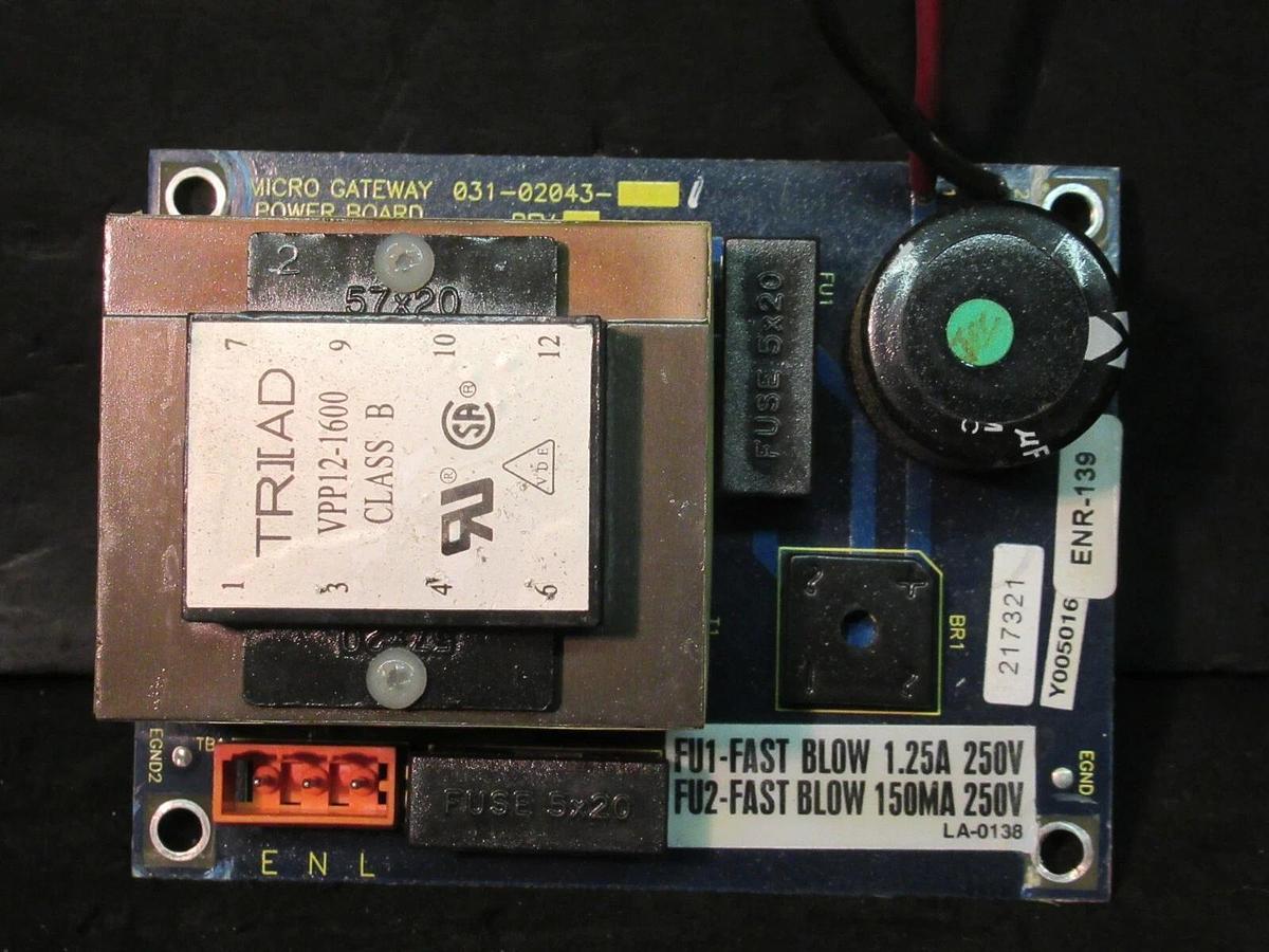 Used YORK MICRO GATEWAY CIRCUIT POWER SUPPLY BOARD PART NO 031-02043 REV C *WARRANTY*