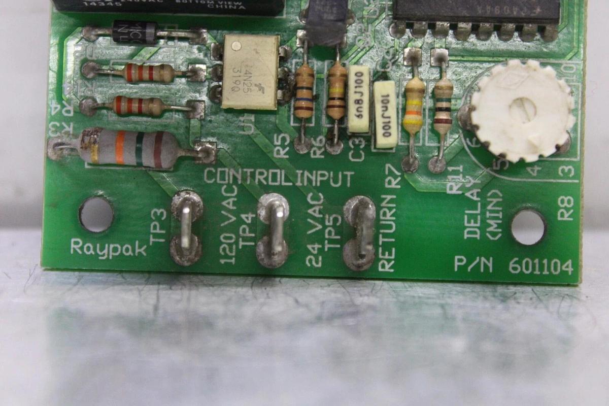Used RAYPAK INDUCED DRAFT CONTROL CIRCUIT BOARD 601104 120 VAC 1 HP **WARRANTY**
