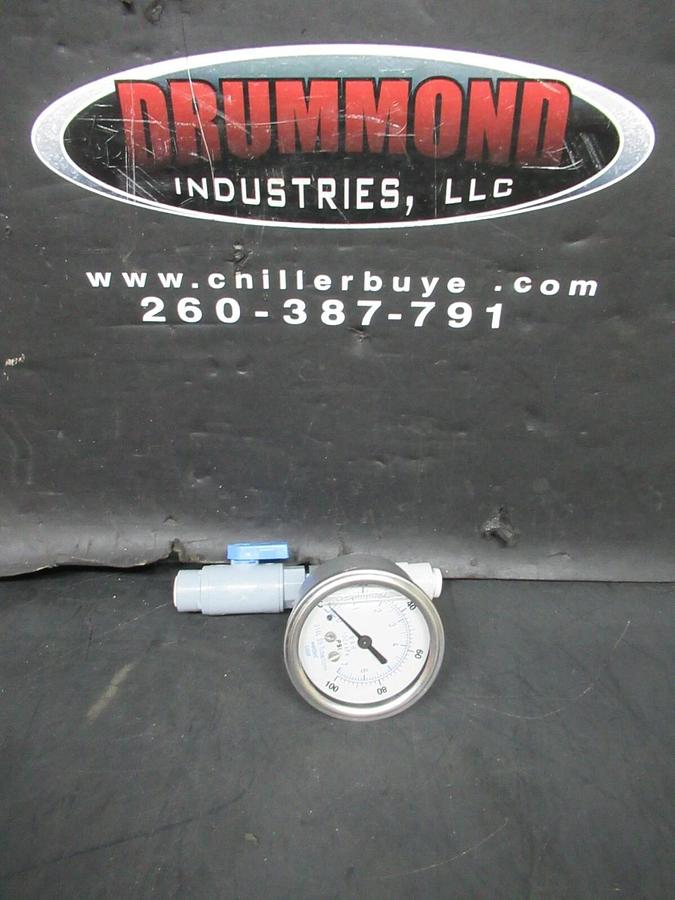 NEW SURPLUS PRESSURE GAUGE 316L-SS 0-100 PSI **WARRANTY INCLUDED**