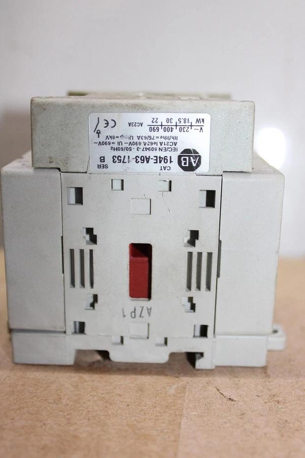 Used ALLEN BRADLEY LOAD SWITCH 194E-A63-1753 SER. B 600 VAC 63 AMP 3-PHASE 25 HP