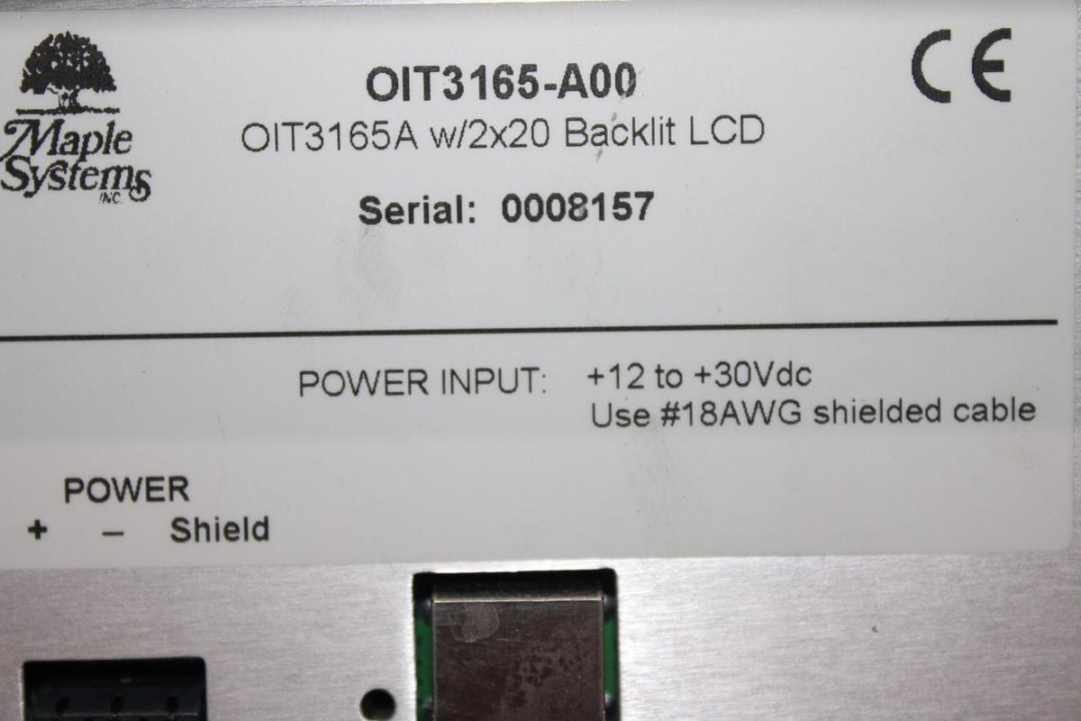 Used MAPLE SYSTEMS CNC CONTROLLER OPERATOR INTERFACE OIT3165-A00 *WARRANTY*