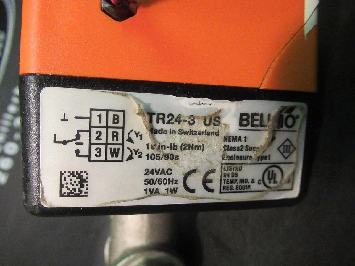 Used BELIMO FLOATING NON-SPRING RETURN ACTUATOR TR24-3 24 VAC 1 WATT 600 PSI