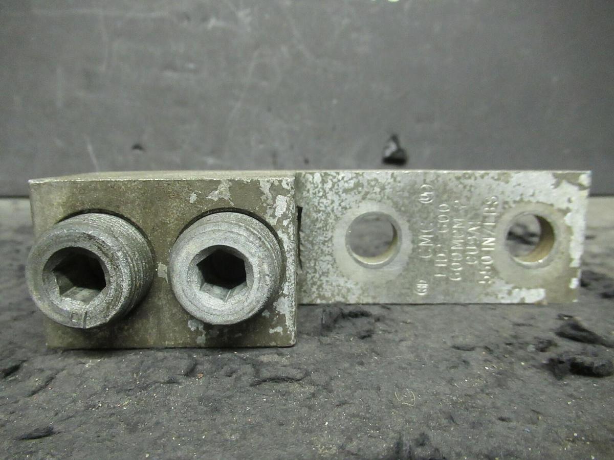 Used (3 QTY) CMC LID2-600 2 DOUBLE BARREL MECHANICAL CONNECTOR LUG TAP #2 - 600MCM