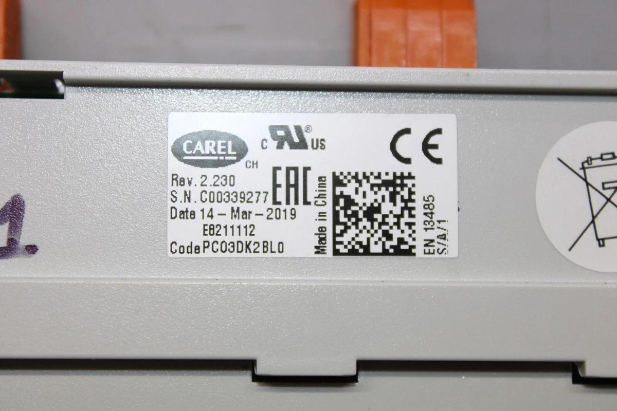 Used DAIKIN CAREL MICROTECH II CHILLER CONTROLLER PCO3DK2BL0 REV. 2.230