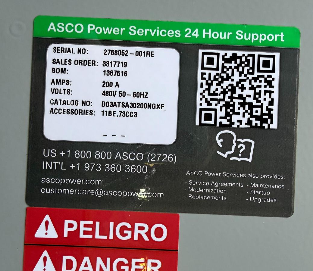 NEW INTERSECT AUTOMATIC TRANSFER SWITCH 240V 1-PHASE ILC-1220030-3R NEMA 3R SERVICE RATED