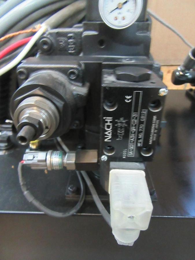 Used SANMOTION SERVO VARIABLE NACHI HYDRAULIC POWER UNIT PVS-2B PUMP 7.5 HP (5.5 KW)