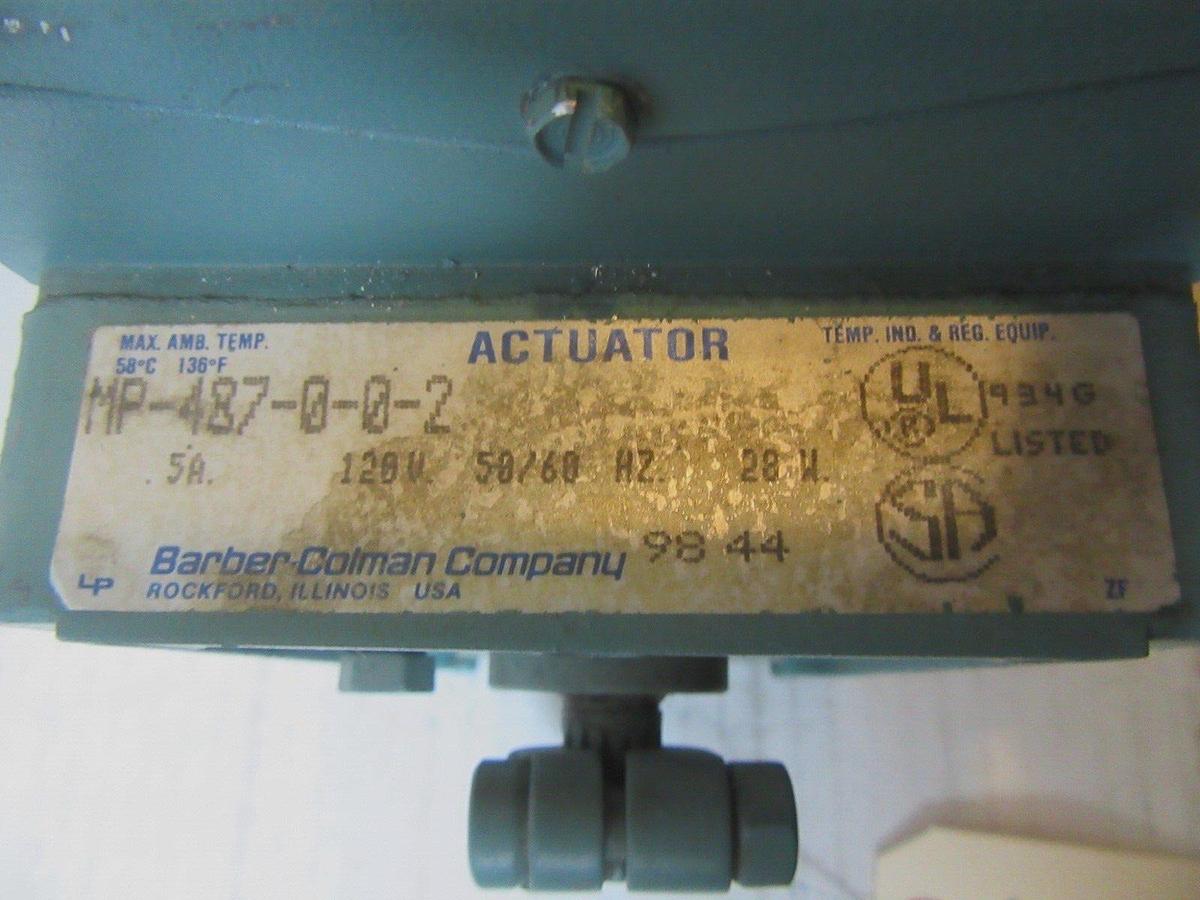 Used BARBER COLEMAN  MODULAR ACTUATOR MP-487-0-0-2 120 VAC 28 WATTS 0.5 AMPS