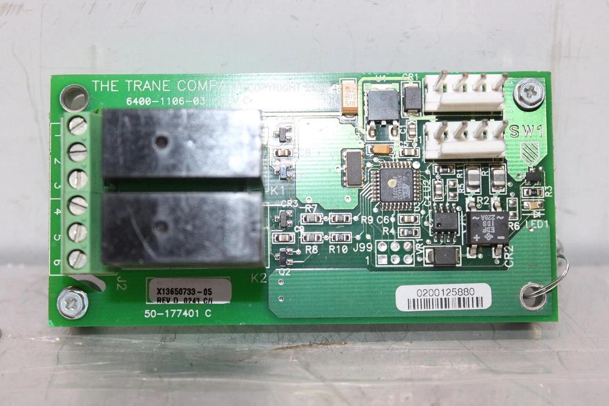 Used TRANE UCP3 DUAL RELAY OUTPUT BOARD X13650733-05 REV. D 6400-1106-03 REV. C