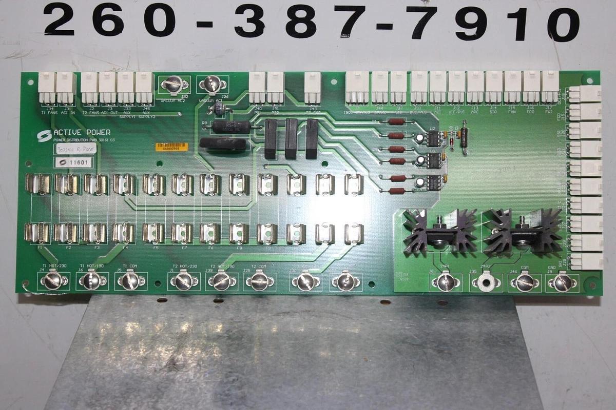Used ACTIVE POWER POWER DISTRIBUTION PWB CIRCUIT BOARD 30161-03 30224-1 REV. P00