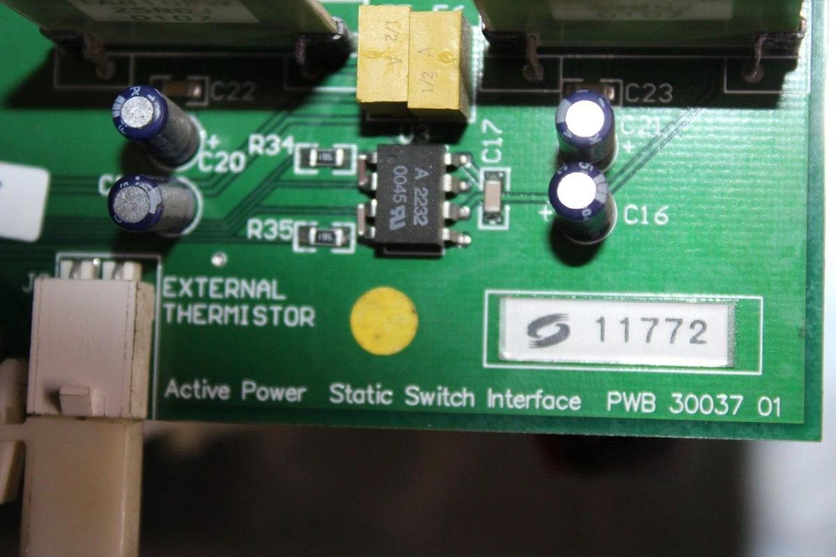 Used ACTIVE POWER UPS MODULE STATIC SWITCH INTERFACE 30036 REV. F W/ SKKT-500/18E