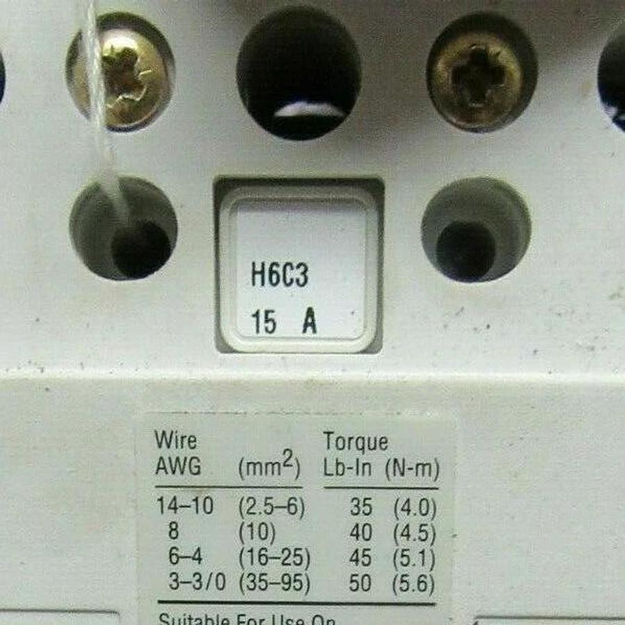 Used 50 AMP ALLEN BRADLEY BREAKER 140U-H6C3-C50 SER. B 3 POLE 480 VAC **WARRANTY**