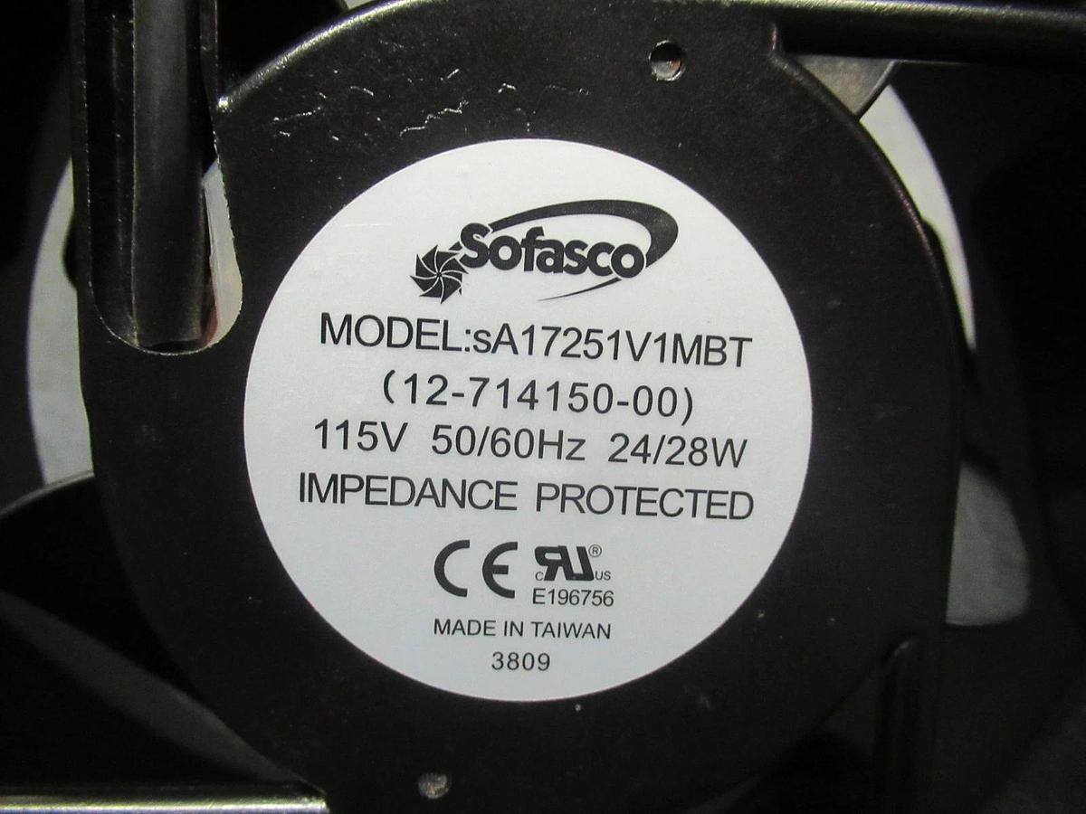 Used SOFASCO FAN sA17251V1MBT 115V 50/60HZ 24/28W **WARRANTY INCLUDED**