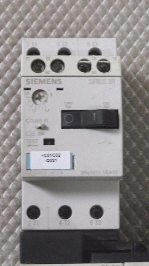 Used SIEMENS SIRIUS MOTOR START SET 1.4-2 AMP # 3RV1011-1BA10 W/ 3RT1016-1BB42 X 2
