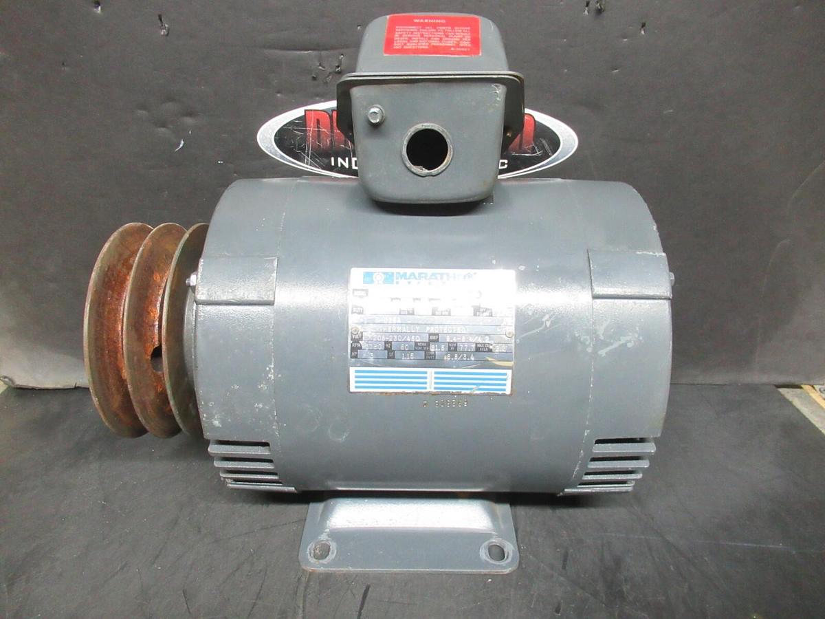 Used MARATHON TDR AC MOTOR 3HP 208-230/460 VOLT 9.4A 60 HZ 1750 RPM 182T FRAME