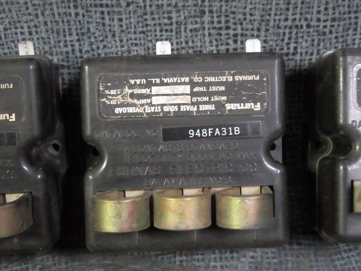 Used FURNAS SOLID STATE OVERLOAD RELAY 948FA31B TRANE # 13280009