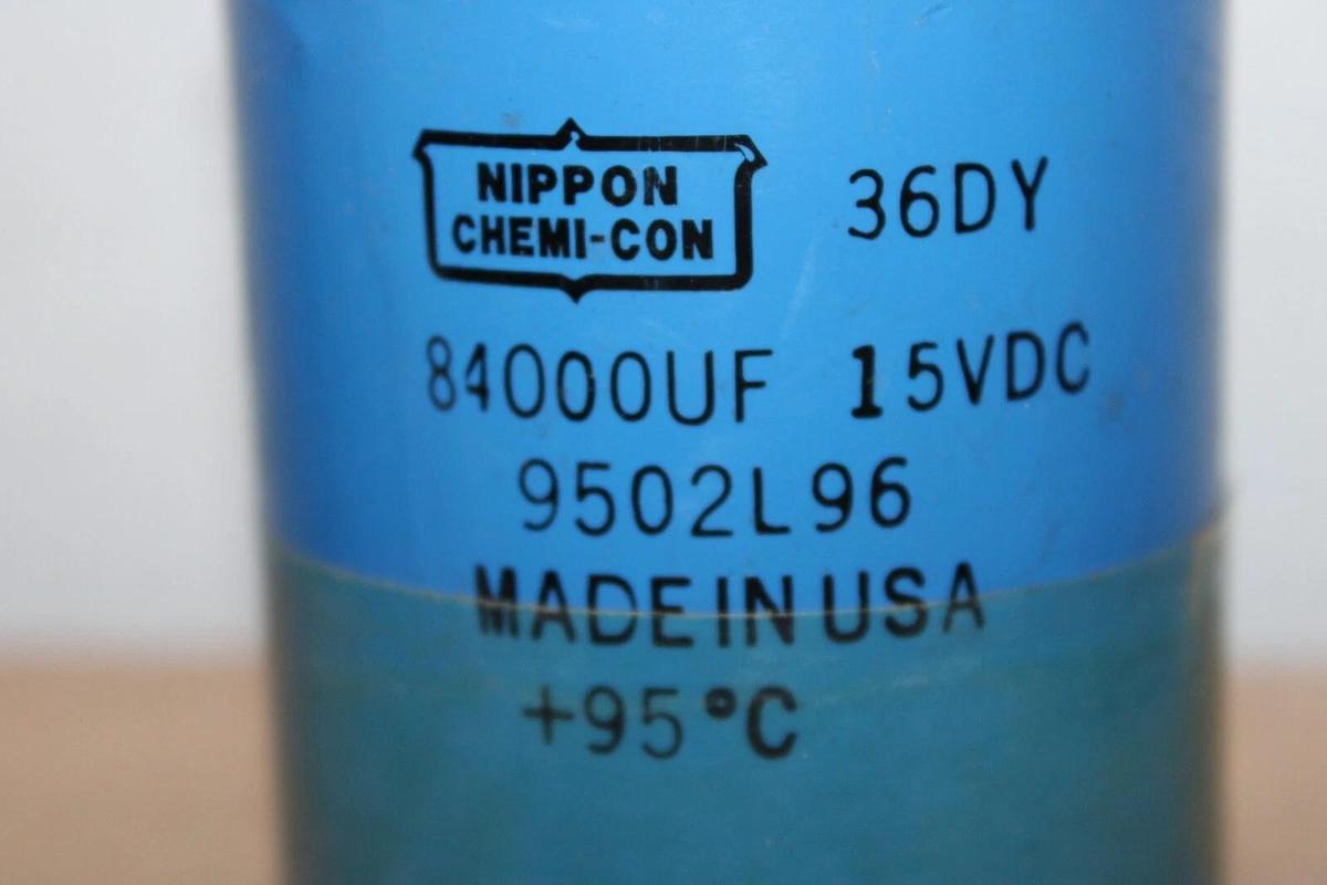 Used NIPPON CHEMI-CON CAPACITOR 9502L96 15 VDC 84000 uF **WARRANTY INCLUDED**