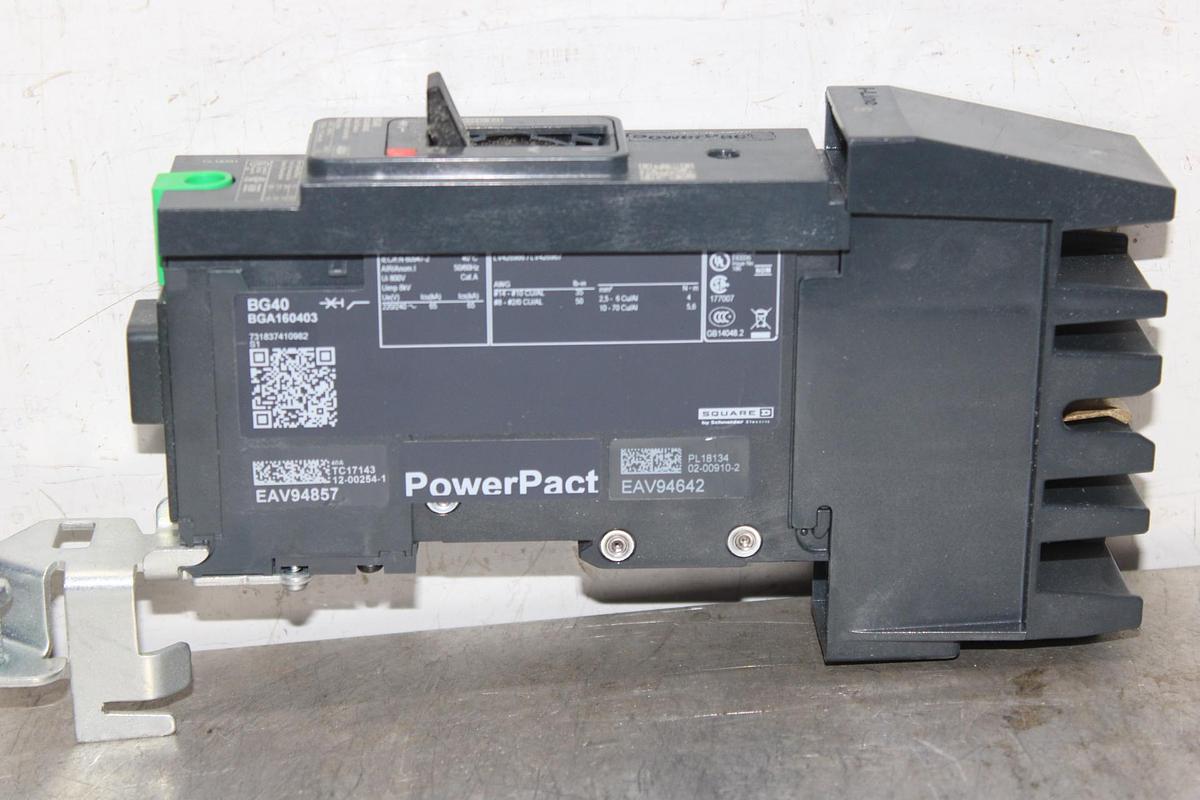 Used SQUARE D POWERPACT I-LINE CIRCUIT BREAKER BGA160301 30 AMP 277 VAC A-POLE