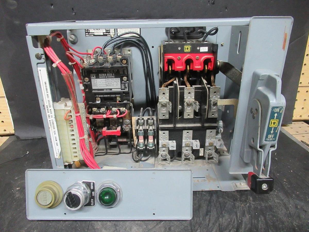 Used SQUARE D MCC MOTOR CONTROL STARTER 12" MODEL 4 W/ 8536SCO3 STARTER NEMA 1 10 HP