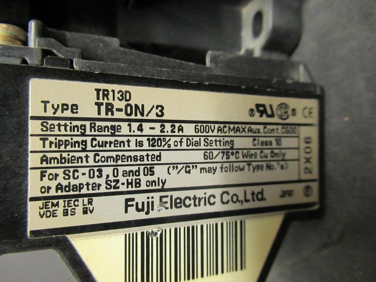 Used 13 AMP FUJI STARTER SC14AA  600 VAC 5 HP W/ TR13D OVERLOADS **WARRANTY**